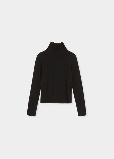 小荷葉高領柔棉上衣18