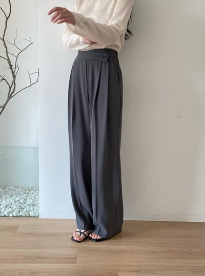 質感俐落綁帶西裝套裝(外套+長褲可拆售）11