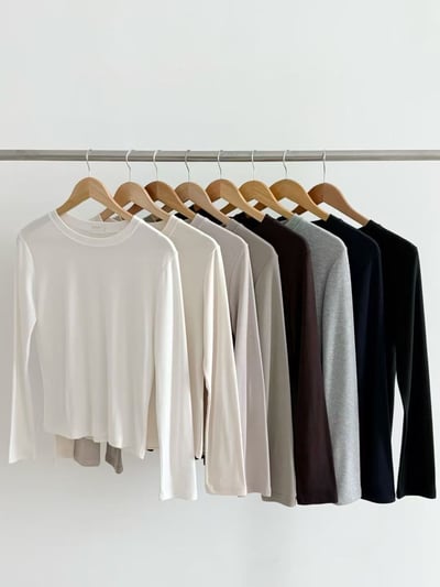 日常必備・柔軟圓領內搭上衣5