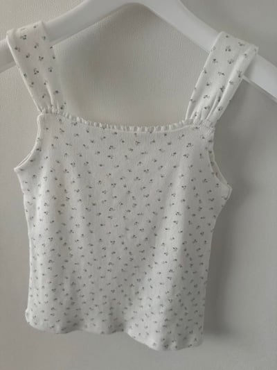 法式小碎花蕾絲滾邊背心4