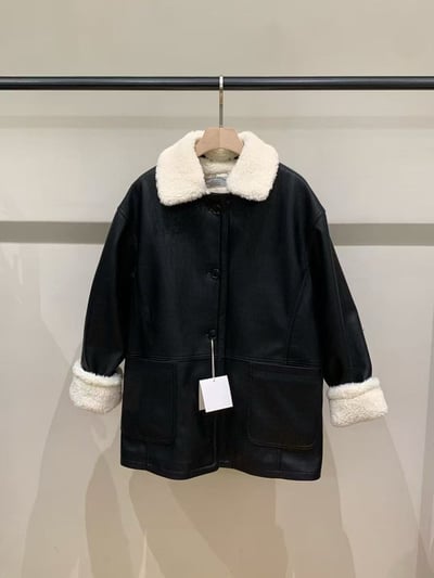 復古羊羔翻領皮衣外套7