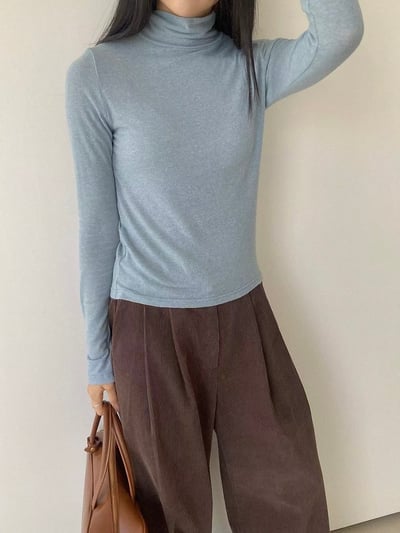 微透膚高領內搭上衣6