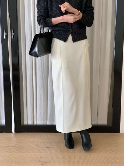 雙摺線修飾長裙2