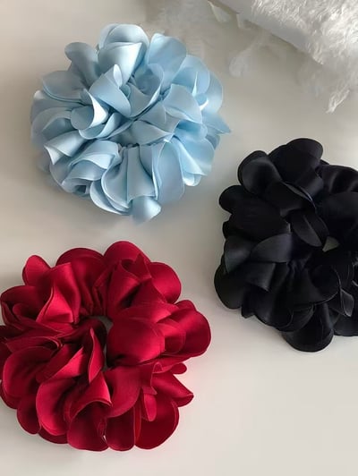 立體花瓣感大腸圈髮束1