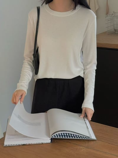 日常必備・柔軟圓領內搭上衣2