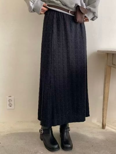 Quiet Mood・柔織針織長裙5