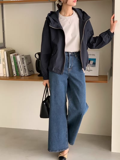 高腰長腿寬管牛仔褲6