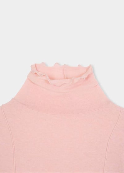 小荷葉高領柔棉上衣10