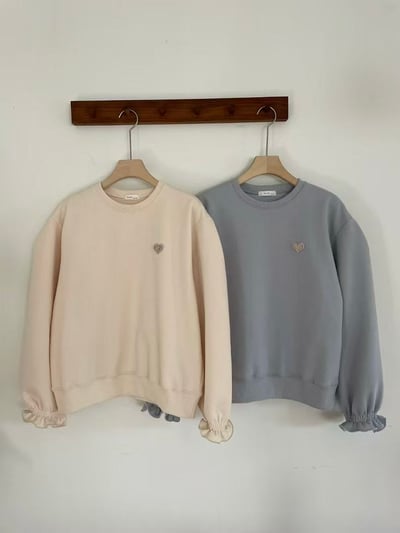 立體愛心公主袖衛衣1