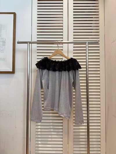 蕾絲拼接兩穿上衣14