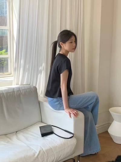 法式蕾絲柔光襯衫上衣9