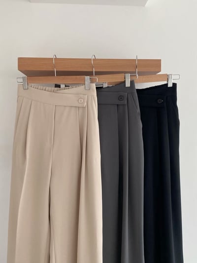 質感俐落綁帶西裝套裝(外套+長褲可拆售）15