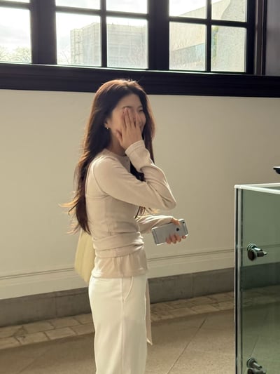 圍巾綁腰針織三件式套裝4