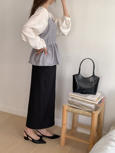 極簡修身直筒長裙7