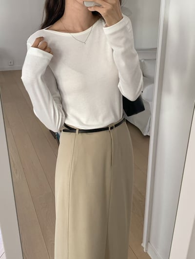 極簡修身直筒長裙6