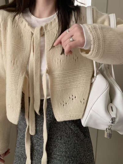 正反兩穿綁帶針織上衣3