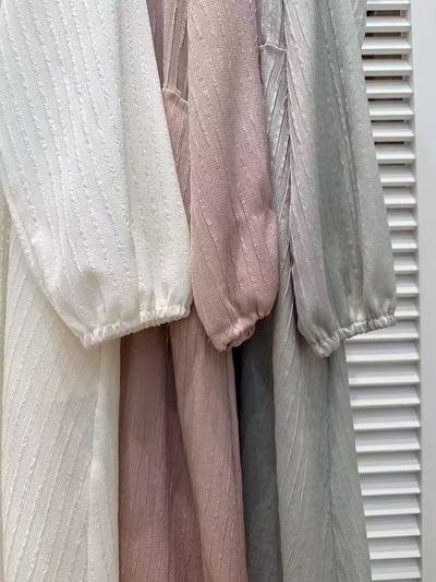 氣質壓紋雪紡綁帶長洋裝9