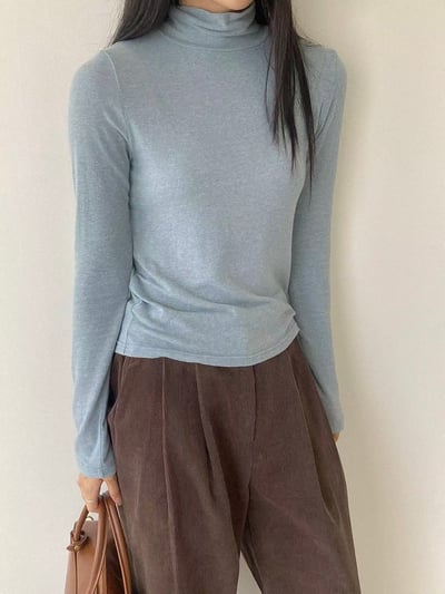 微透膚高領內搭上衣5