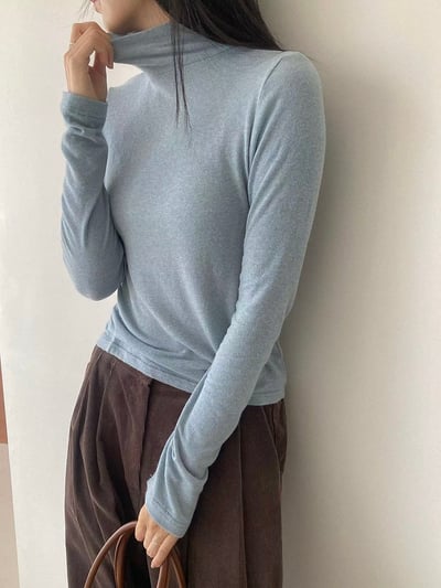 微透膚高領內搭上衣7