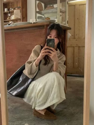 Quiet Mood・柔織針織長裙3