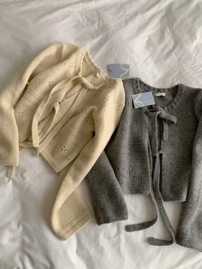 正反兩穿綁帶針織上衣10