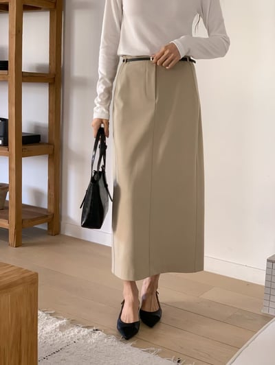 極簡修身直筒長裙5