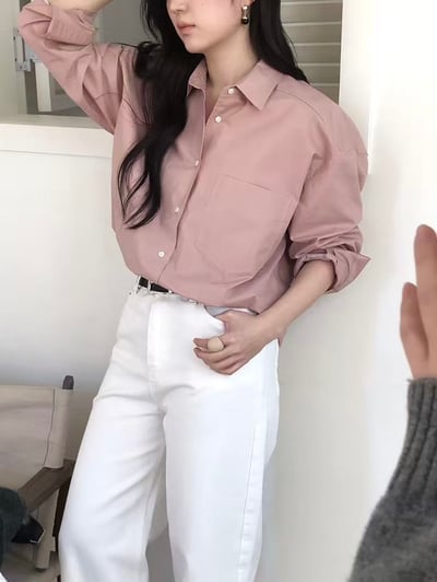 日常留白・柔光寬版襯衫2