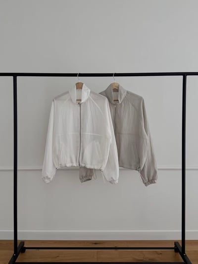 輕薄抽繩立領外套6