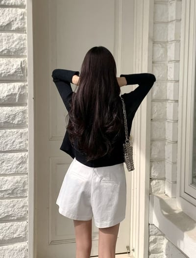 法式滾邊V領針織開襟衫8