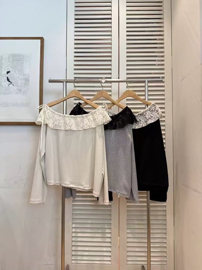 蕾絲拼接兩穿上衣12