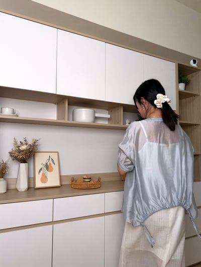天絲光澤微透氣質上衣 藍3