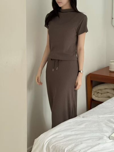 直紋針織兩件式套裝2