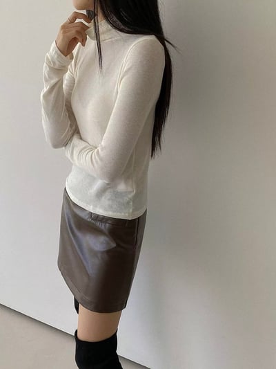 微透膚高領內搭上衣2