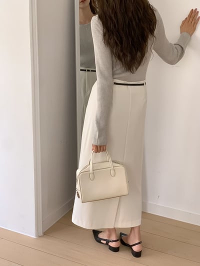 極簡修身直筒長裙4
