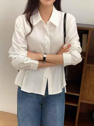 日常層次・綁帶襯衫3