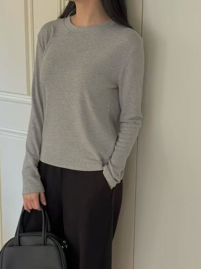 日常必備・柔軟圓領內搭上衣3