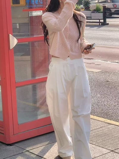 愛心鏤空針織開襟上衣7