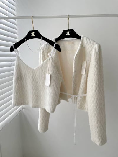 毛絨背心外套組3