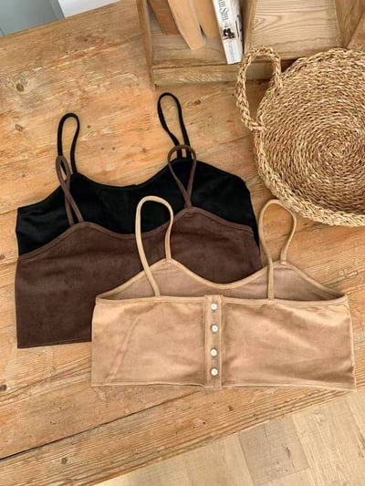 麂皮質感背釦小背心6