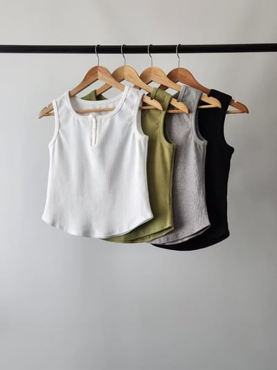 坑條排扣無袖背心13