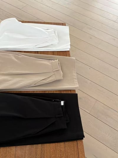 俐落感高腰寬版長褲8