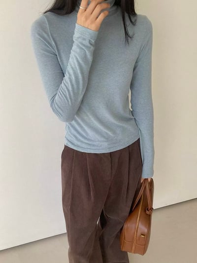 微透膚高領內搭上衣4