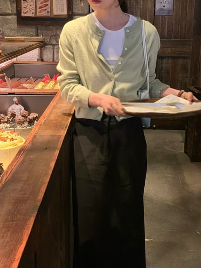 簡約圓領針織開襟衫4