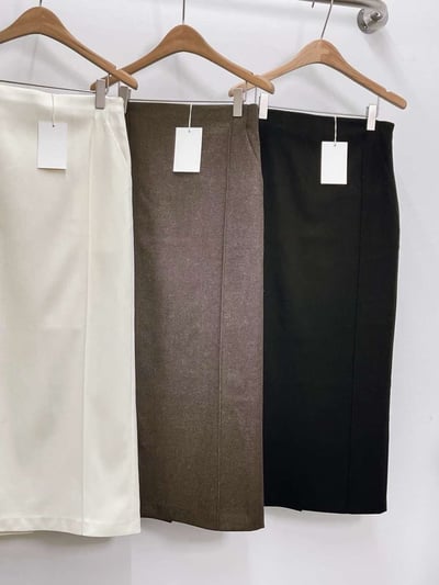 雙摺線修飾長裙6