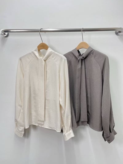 柔光褶皺兩穿上衣2