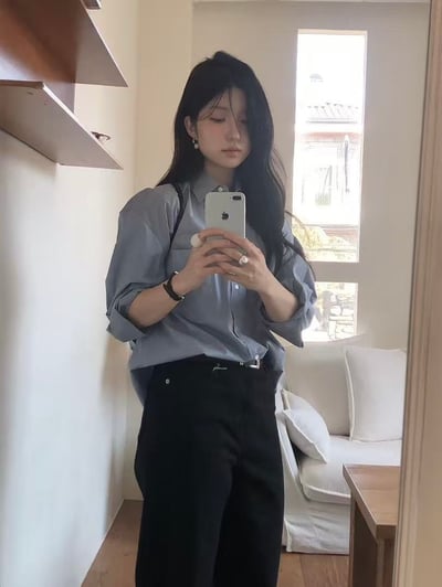 日常留白・柔光寬版襯衫9