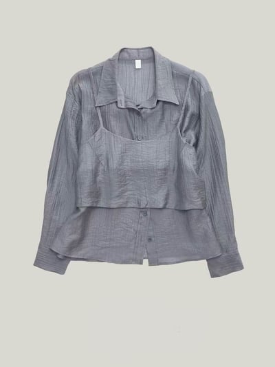 輕透疊穿感兩件式上衣9