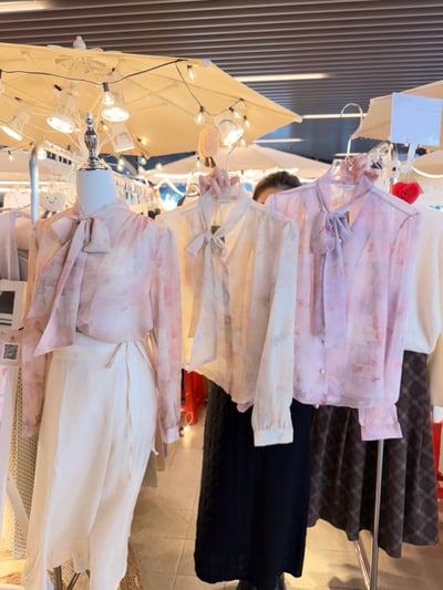 柔霧暈染綁帶雪紡上衣12