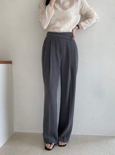 質感俐落綁帶西裝套裝(外套+長褲可拆售）10