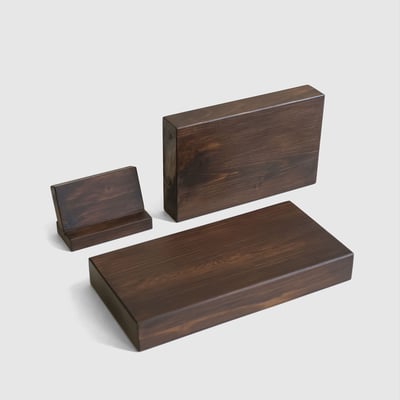 陳列座｜名片架 [胡桃木色]2